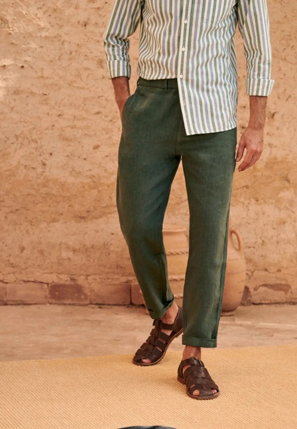 Shane Trousers-Dark Green