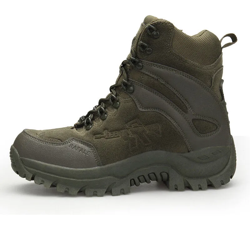 Men's Hiking Combat Boots Waterproof Non-Slip Anti-Puncture Work Boots (Durability Upgrade)