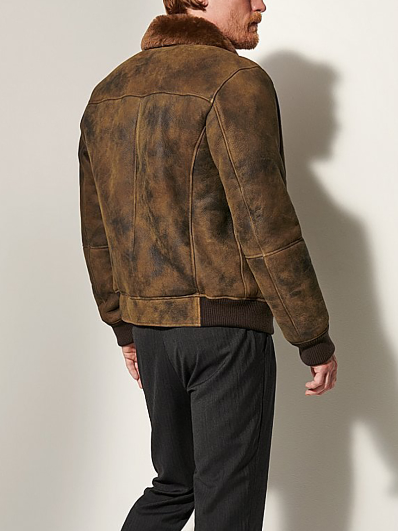 Men's Sheepskin Bomber Jacket