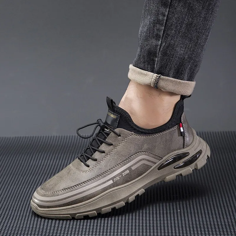 🔥Last Day Promotion 70% OFF 🎁 Men's Casual Leather Good Arch Support & Non-slip Outdoor Breathable Walking Shoes