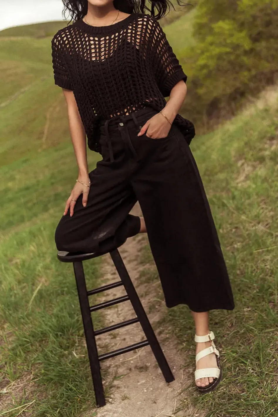 BRUCE CULOTTES IN BLACK - FINAL SALE