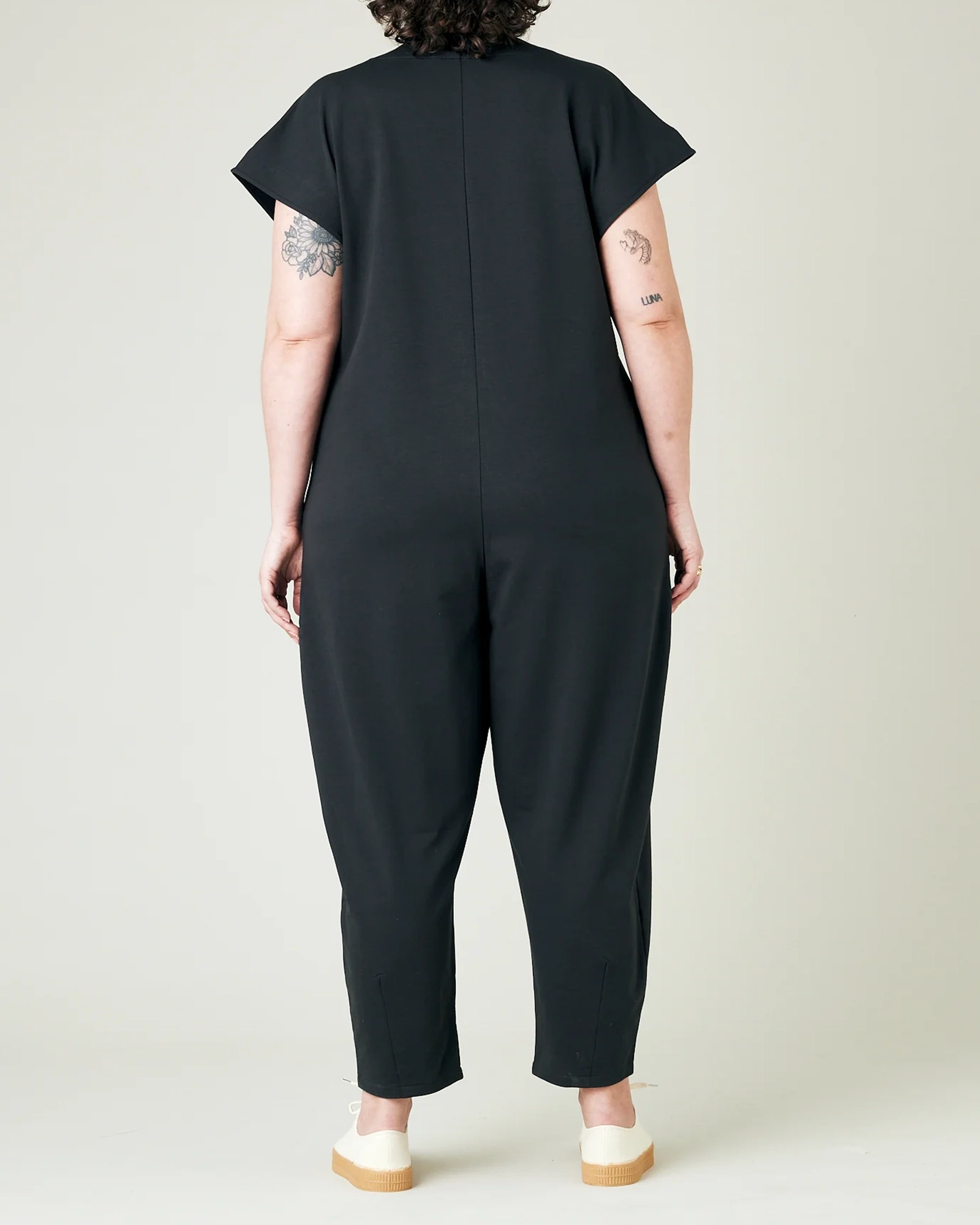 SLATE COTTON JERSEY JUMPSUIT