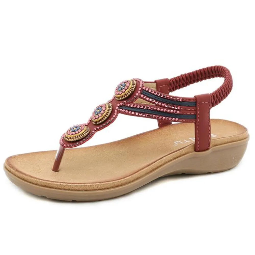 Summer Women Fashion Beaded Beach  Female Sandals