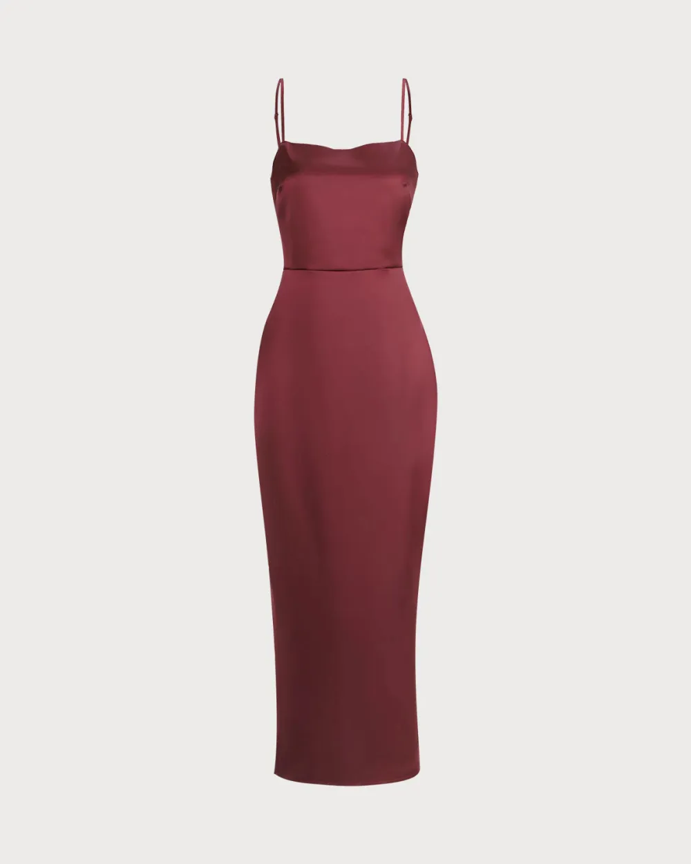 Burgundy suspender dress