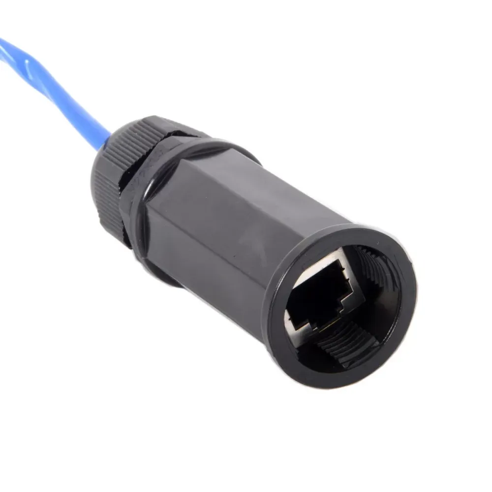 RJ45 Waterproof Coupler CAT6/CAT5E/CAT5 Female to Female Adapter Weatherproof Connector Cover Plug Extension Cable Joiner Ethernet Signal LAN IP68 for