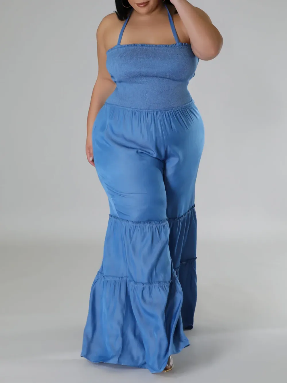 Plus-Size Stylish Denim Jumpsuit For Women