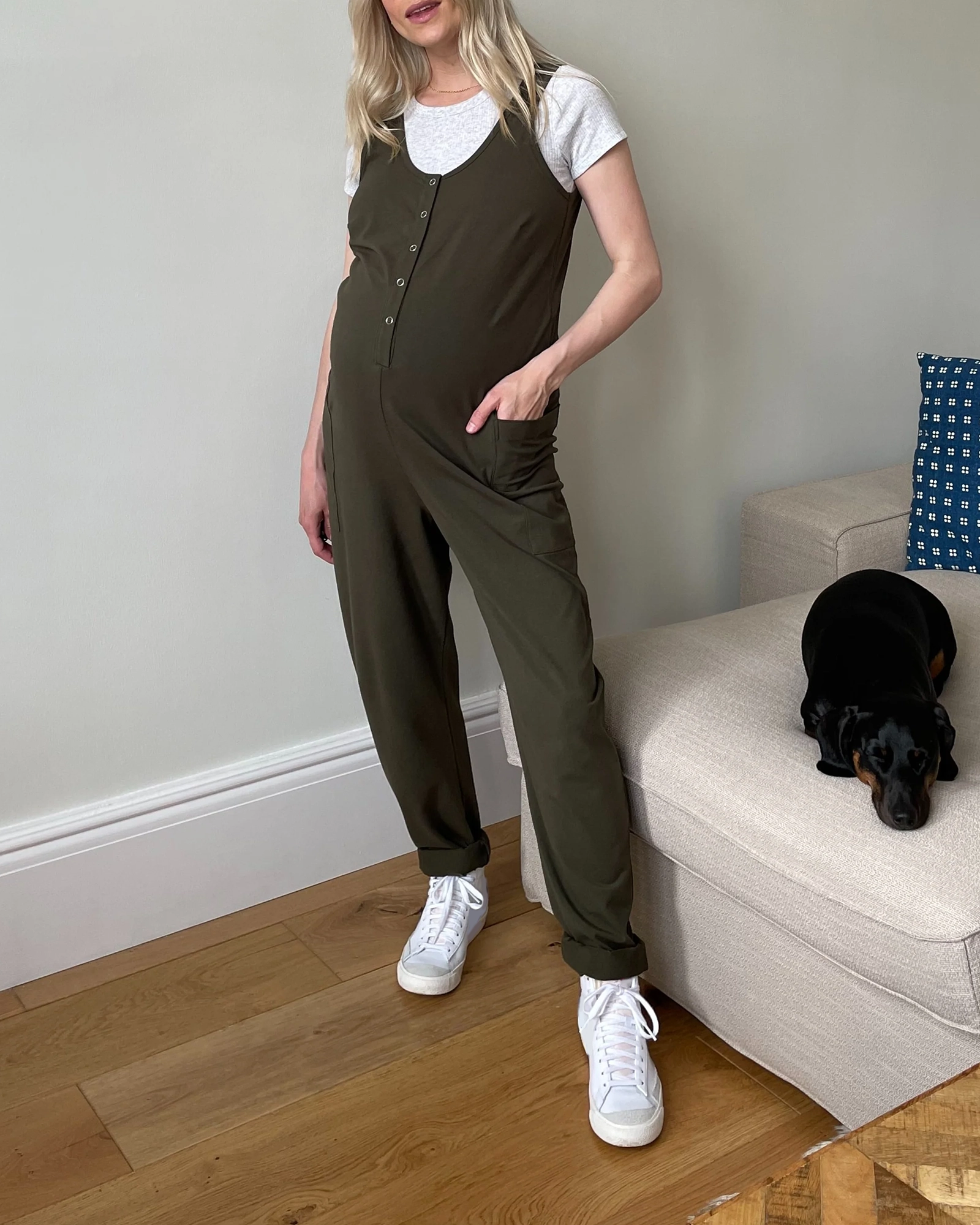 SLEEVELESS JUMPSUIT - OLIVE