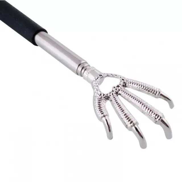 Adjustable Convenient Black Eagle Claw Telescopic Ultimate Stainless Steel Massager Back Scratcher Gift Color send in random