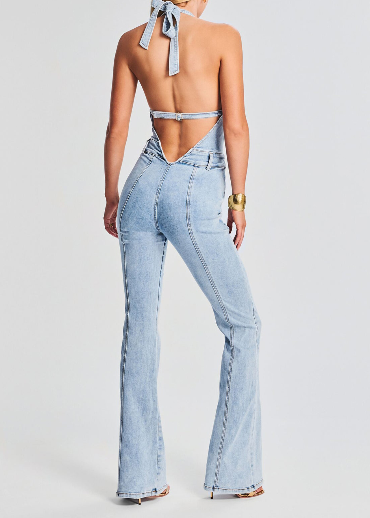 Cynthia Coated Denim Jumpsuit