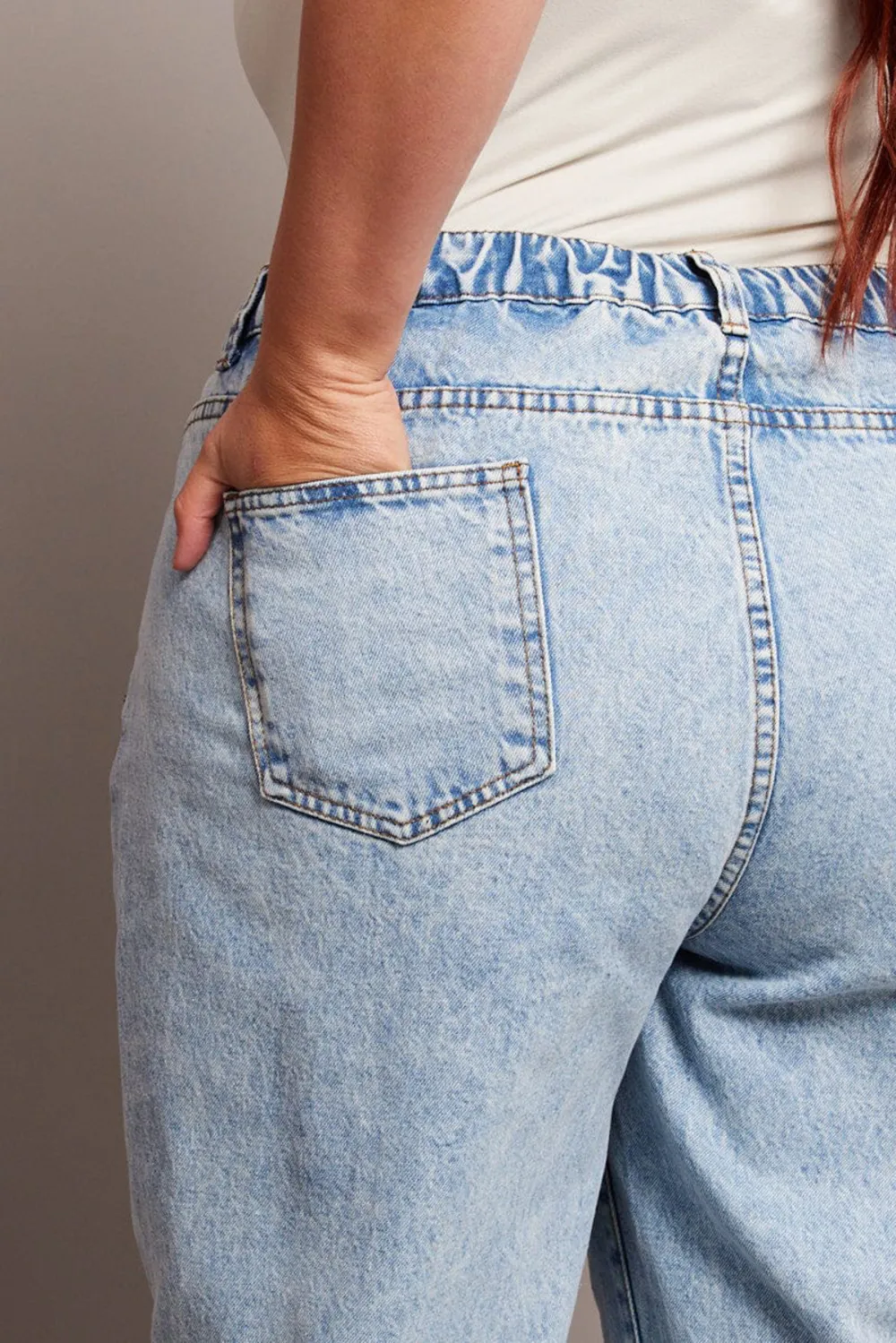 Denim Mom Jeans High Rise Acid Wash