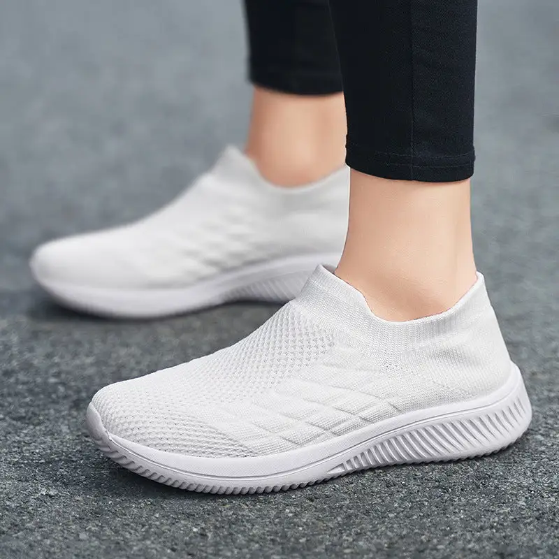 Cilool Platform Breathable Comfy Soft Mesh Casual Shoes