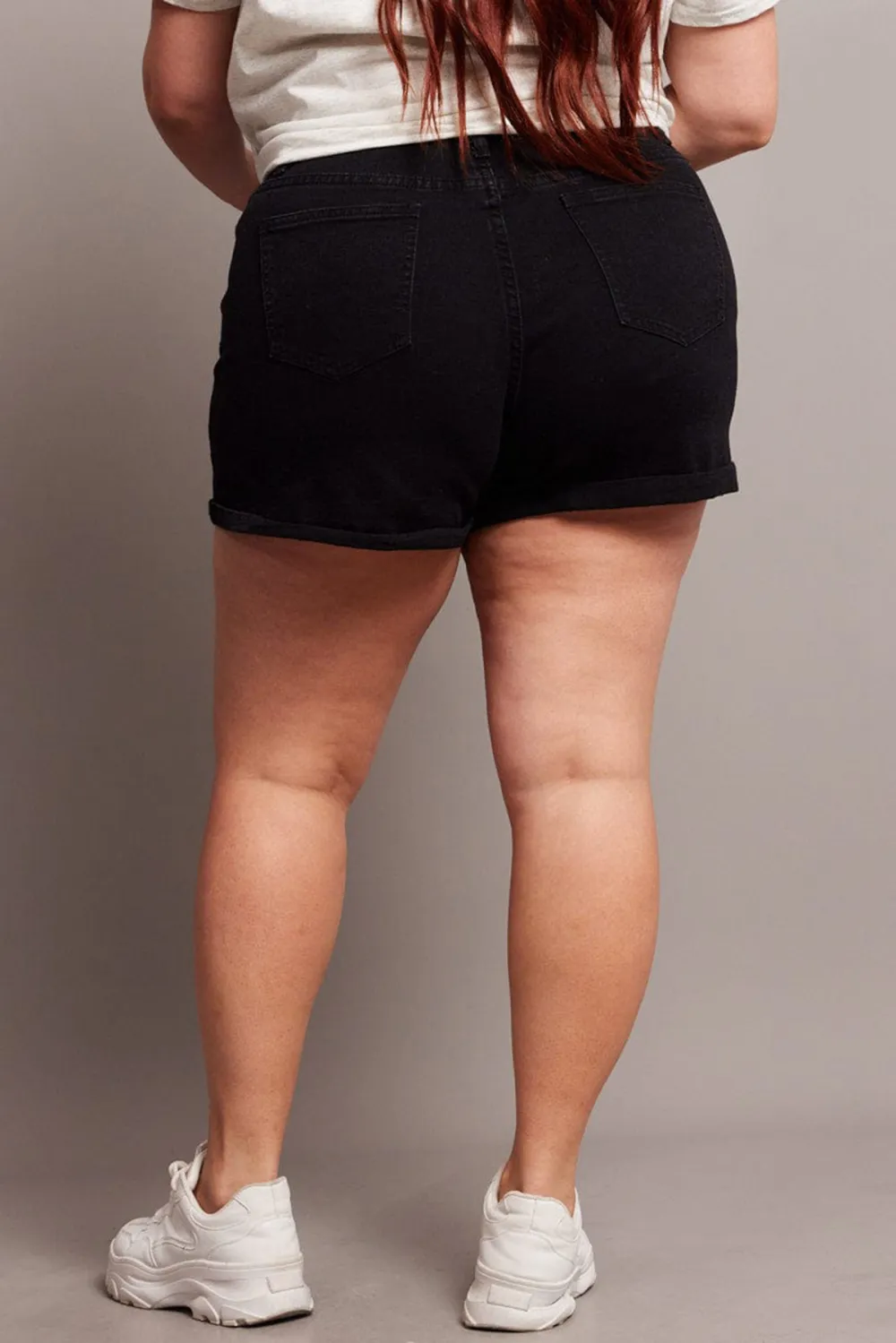 Black Skinny Shorts High Rise