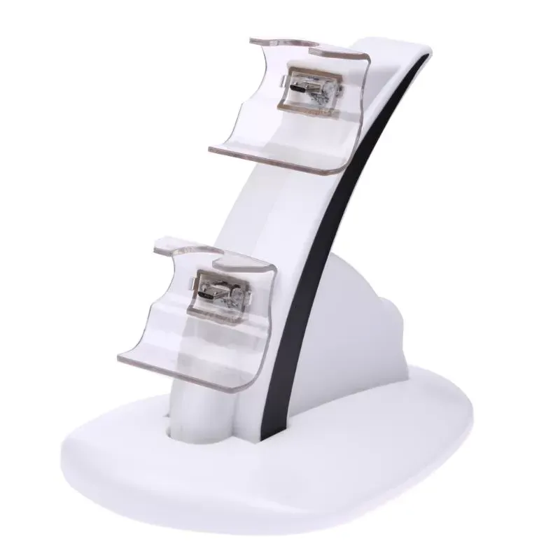 Dual USB Charging Charger Dock Stand Cradle Docking Station for XBOX ONE Game Gaming Console Controller White