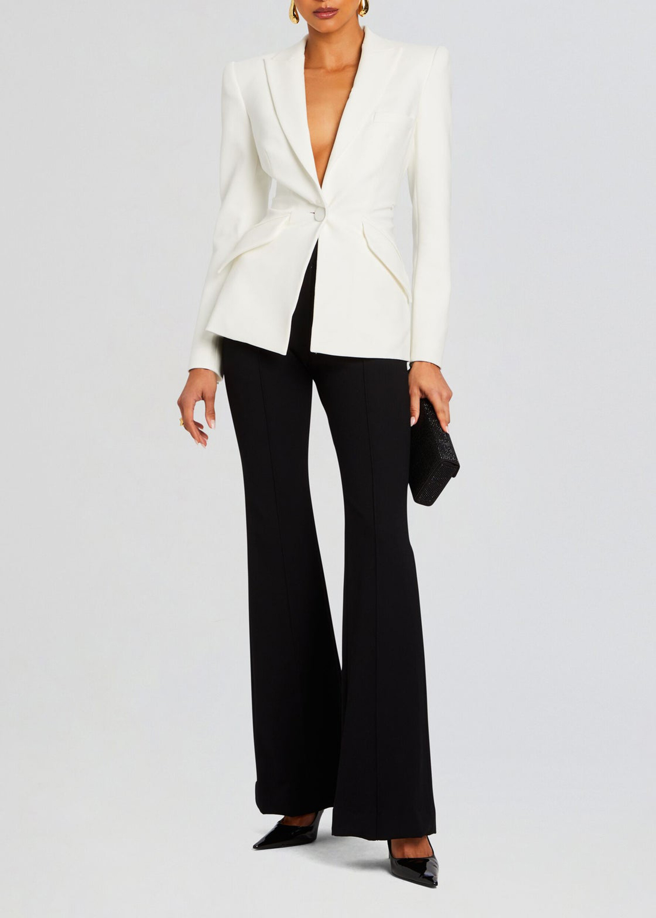 Sloan Structured Blazer With Detachable Bow