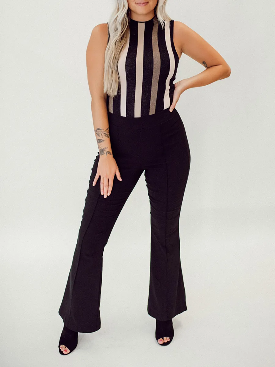 Multi color striped jumpsuit