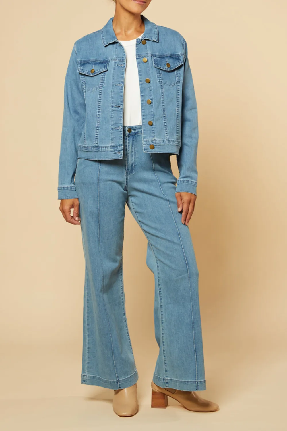 Adrift Denim Relaxed Jacket In Light Wash