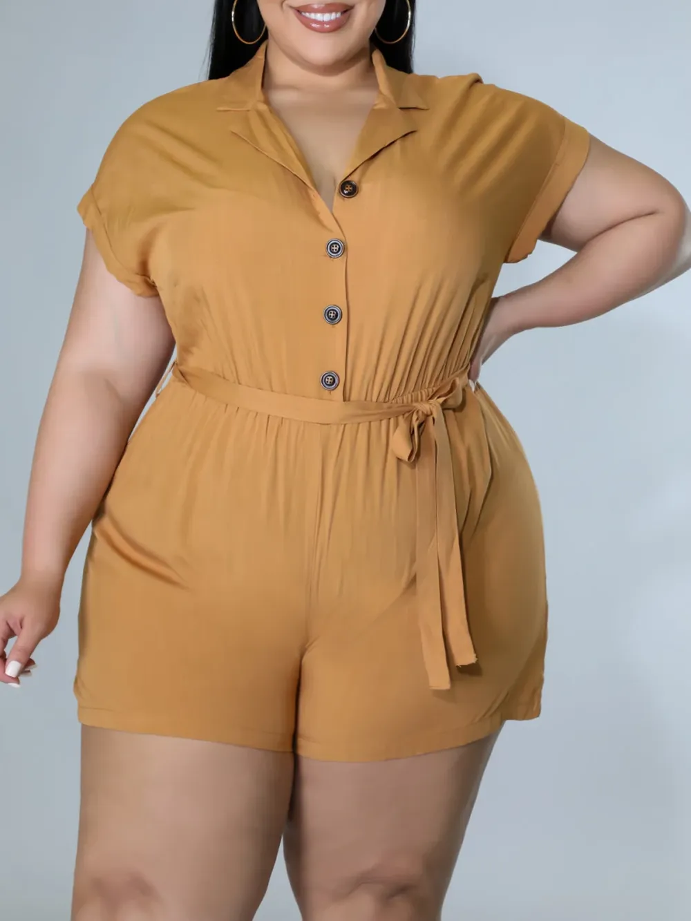 Plus-Size Stylish Women'S Romper Shorts