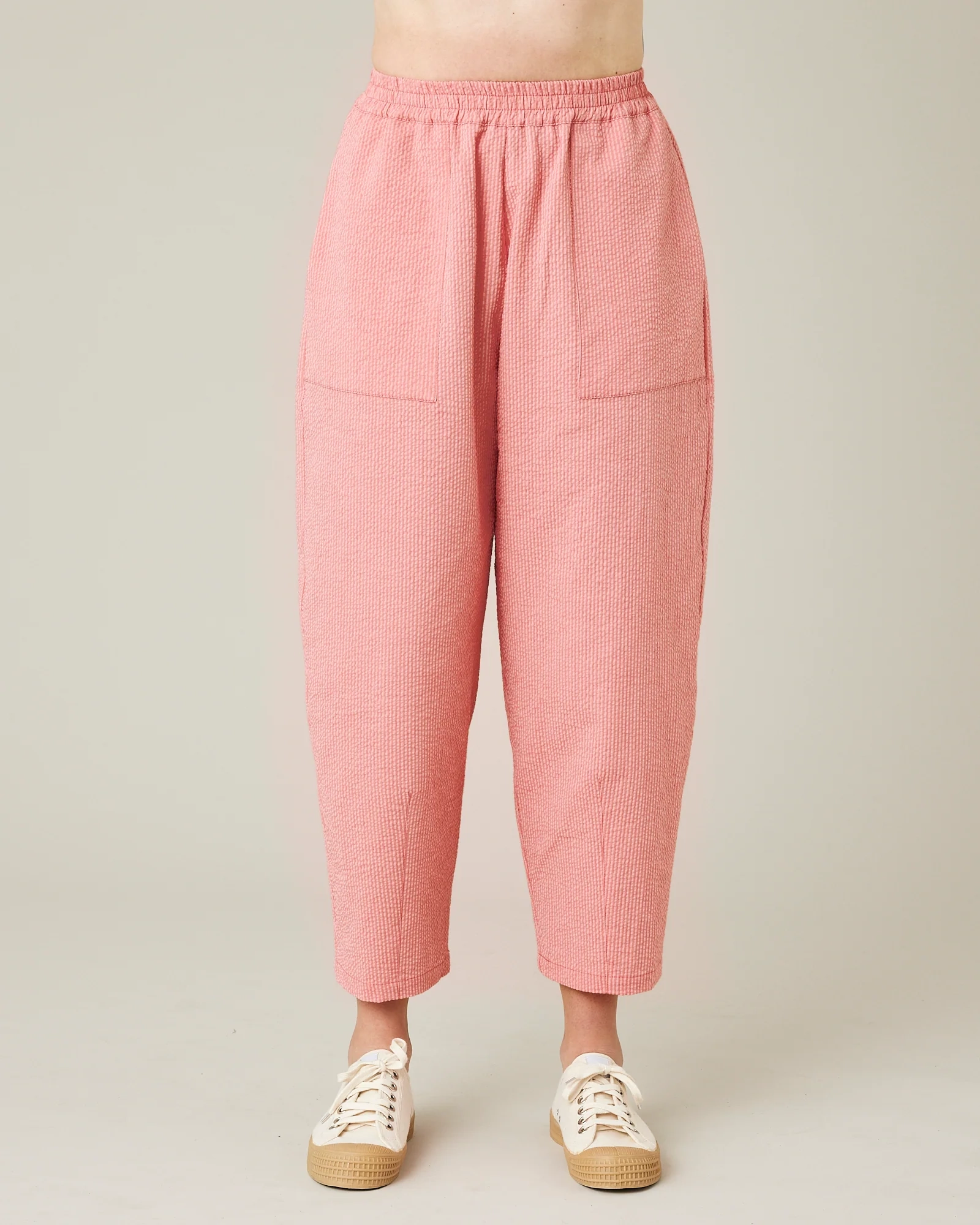 CORAL SEERSUCKER TROUSERS