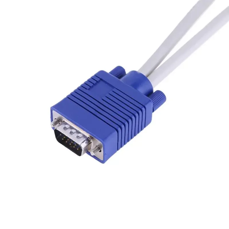 VGA Cable Splitter Dual 2 Monitor 15Pin Two Ports VGA Male To VGA Female Adapter Support 1920*1080 Resolution