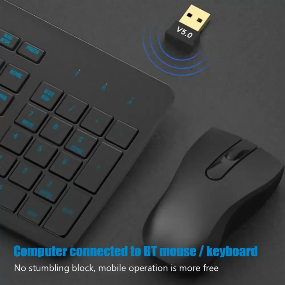 USB Blutooth 5.0 Adapter Dongle CSR 4.0 Wireless Audio Receiver Transmitter for PC Computer Speaker