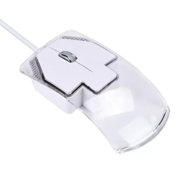 1600 DPI Optical USB LED Wired Game Mouse Mice Computer Table Ergonomic Silent For PC Laptop White