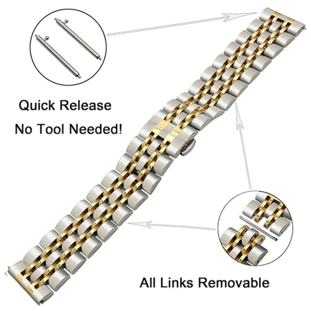 Stainless Steel Watch Band Accessory Band Bracelet Strap for AMAZFIT GTR 47MM Quick Release SmartWatch Support Accessories