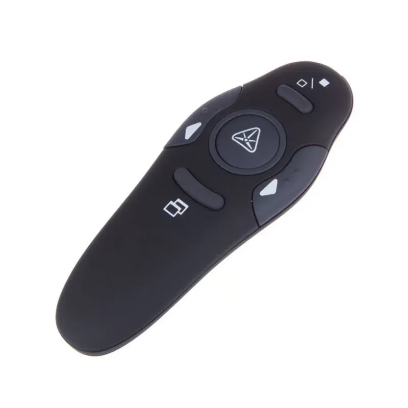 Powerpoint Clicker with Laser Pointer Presentation Remote Control and Red Light Point Universal RC RF 2.4GHz Wireless USB PPT Presenter Controller Sli