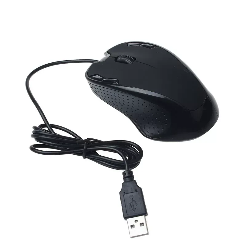 Luxury 1800 DPI USB Wired Optical Gaming Mice Mouse Portable Ergonomic Computer Silent PC Laptop Accessories Black