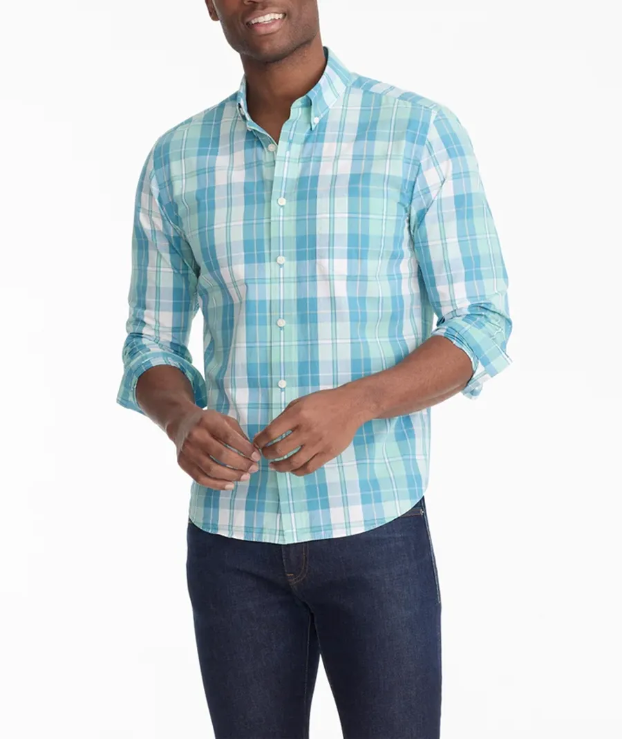 Men's Blue And White Shirt