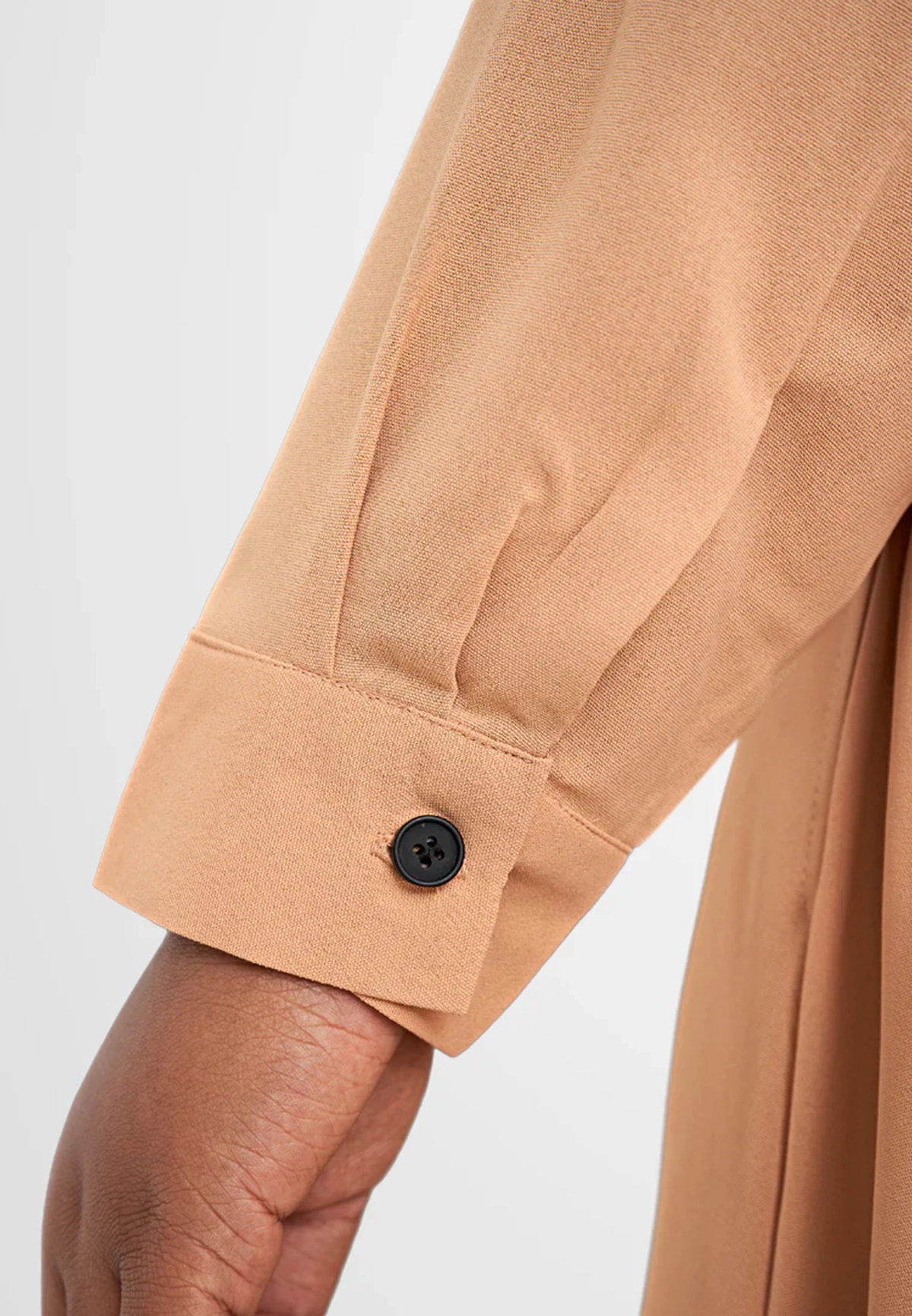 Long Trench Style Button Dress Shirt