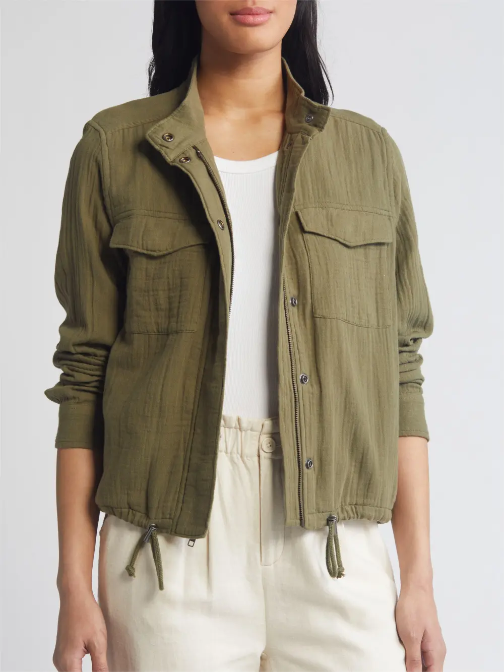 Cotton Gauze Utility Jacket