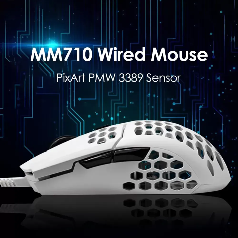 Cooler Master MM710 Gaming Mouse 16000 DPI USB Wired Mice for Home Office Gamer Multi-functional Gaming Products