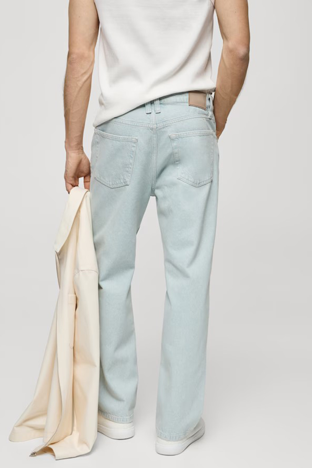 Relaxed-fit washed-effect jeans