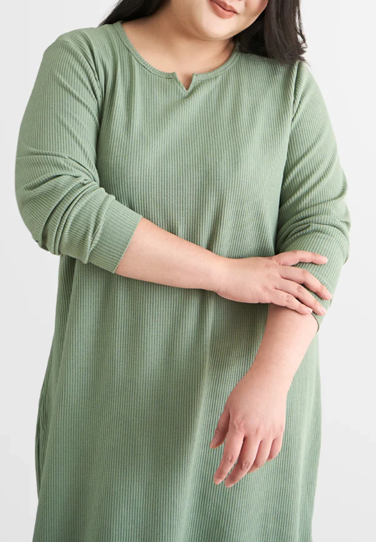 Willow Waffle Long Tunic Dress