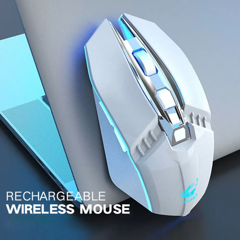 Rechargeable X5 Wireless Silent LED Backlit USB Optical Ergonomic Gaming Mouse Computer Table Ergonomic Silent For PC Laptop