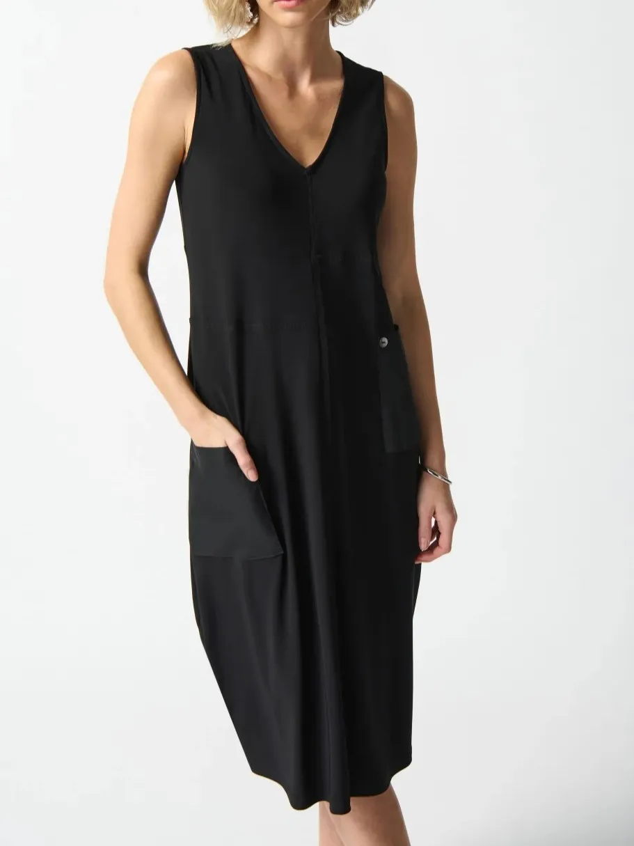 Dress V Neck Black