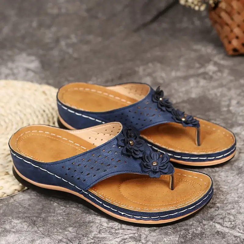 Cilool Sandals With Arch Support Anti-Slip Wedges Sandals