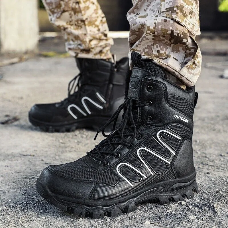 Men's Outdoor Tactical Hiking Boots Non-Slip Breathable Work Boots