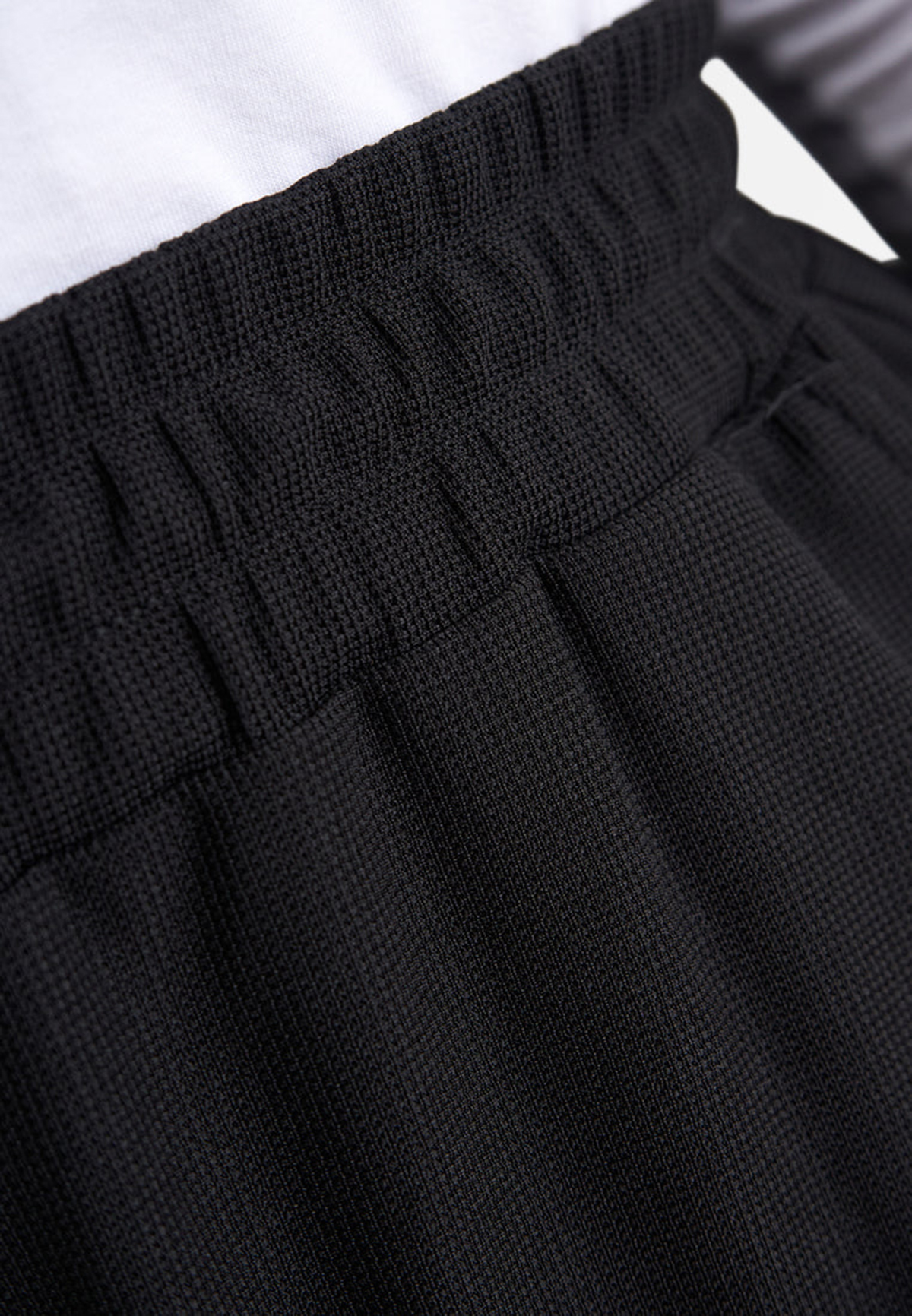 Waffle Work Wide Legs Pants - Black