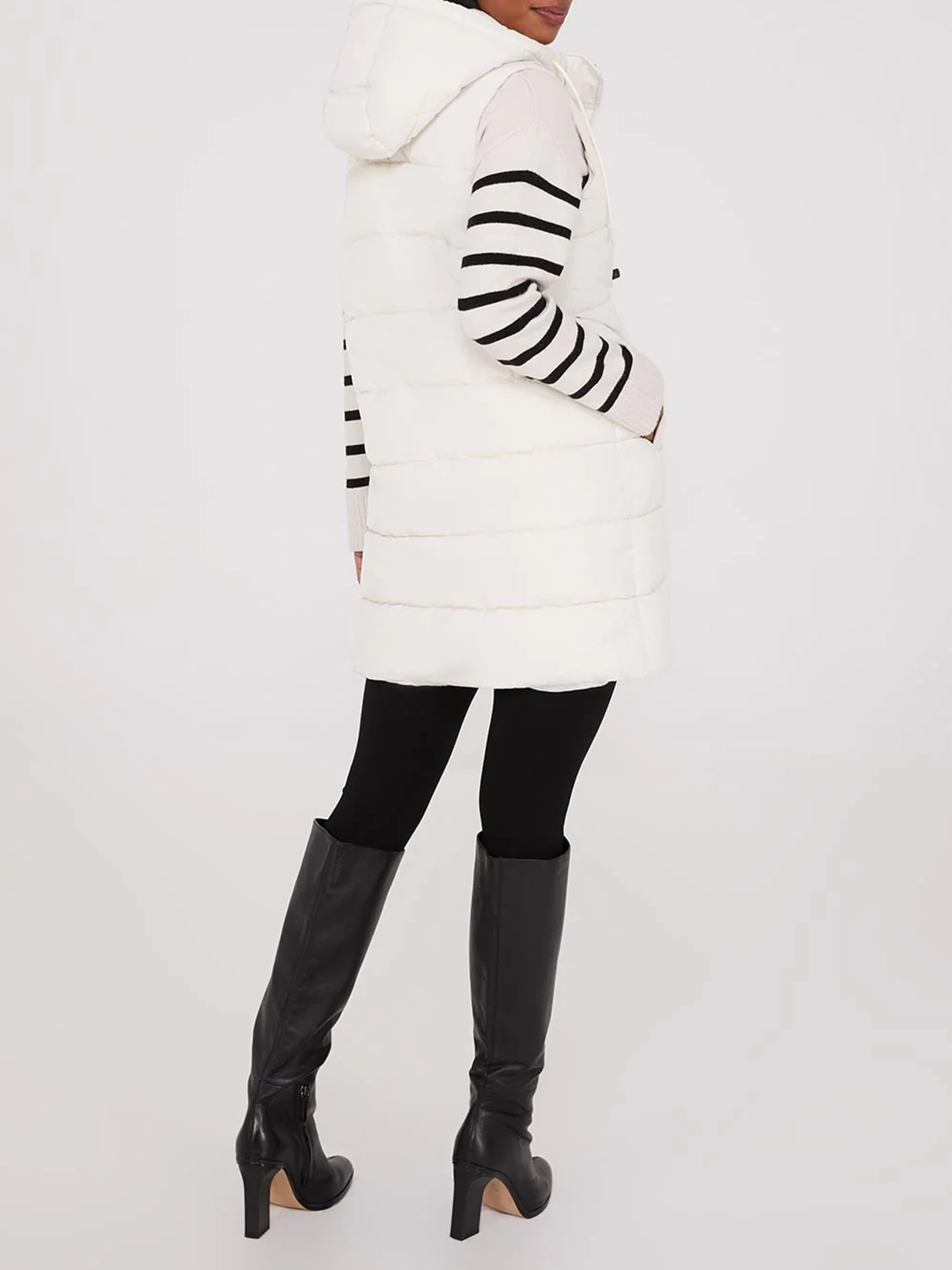 Long Hooded Puffer Vest