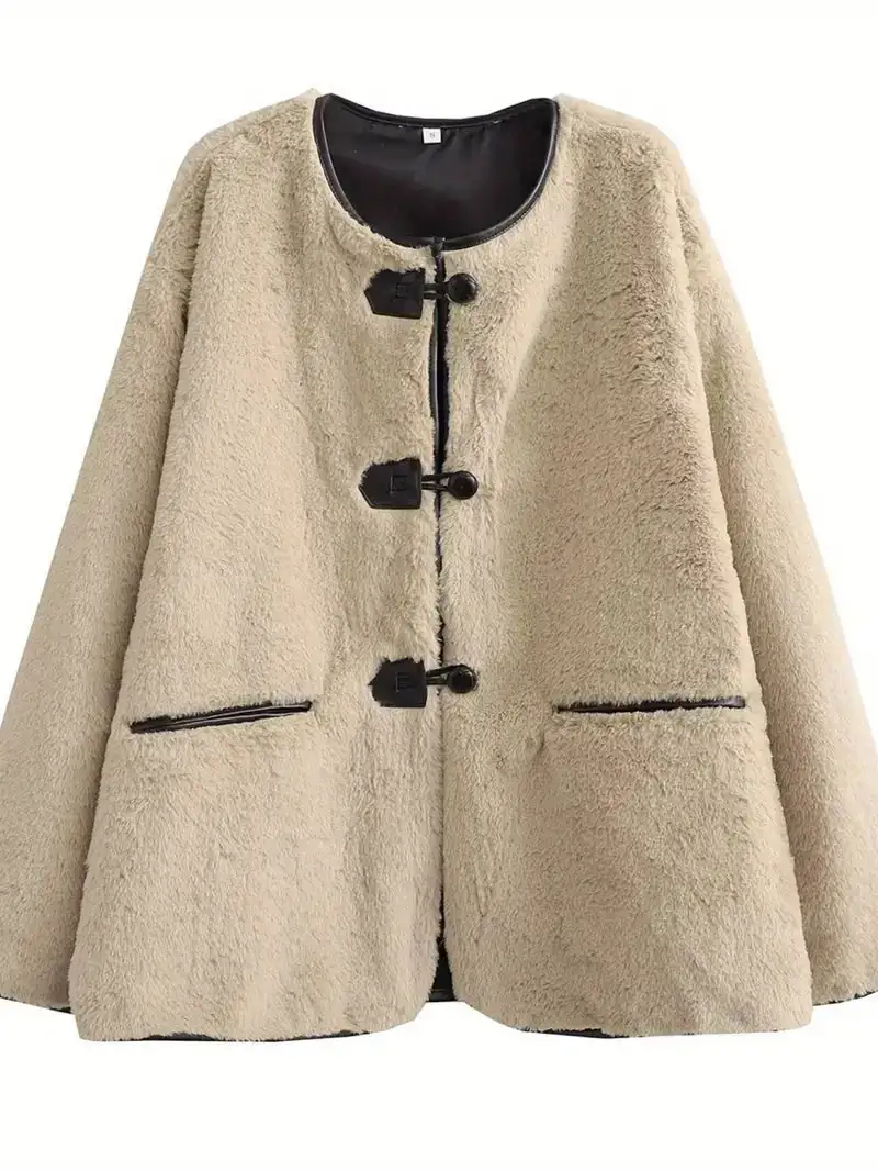 Warm Coat Single-breasted A-Line Coat