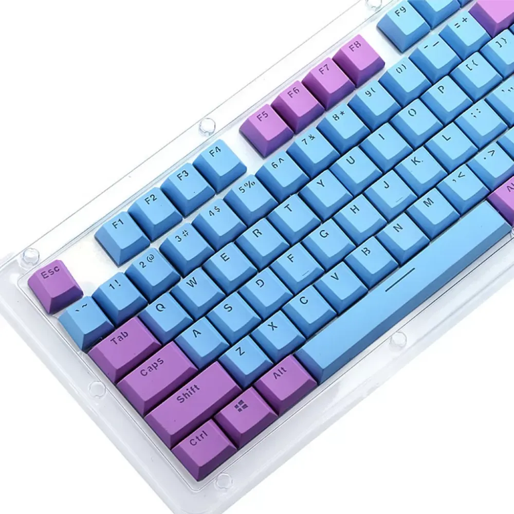 Translucent Double Shot PBT-104 Key Caps Backlit for Cherry-MX Keyboard Accessories Switch Computer PC Gamer Desktop Laptop