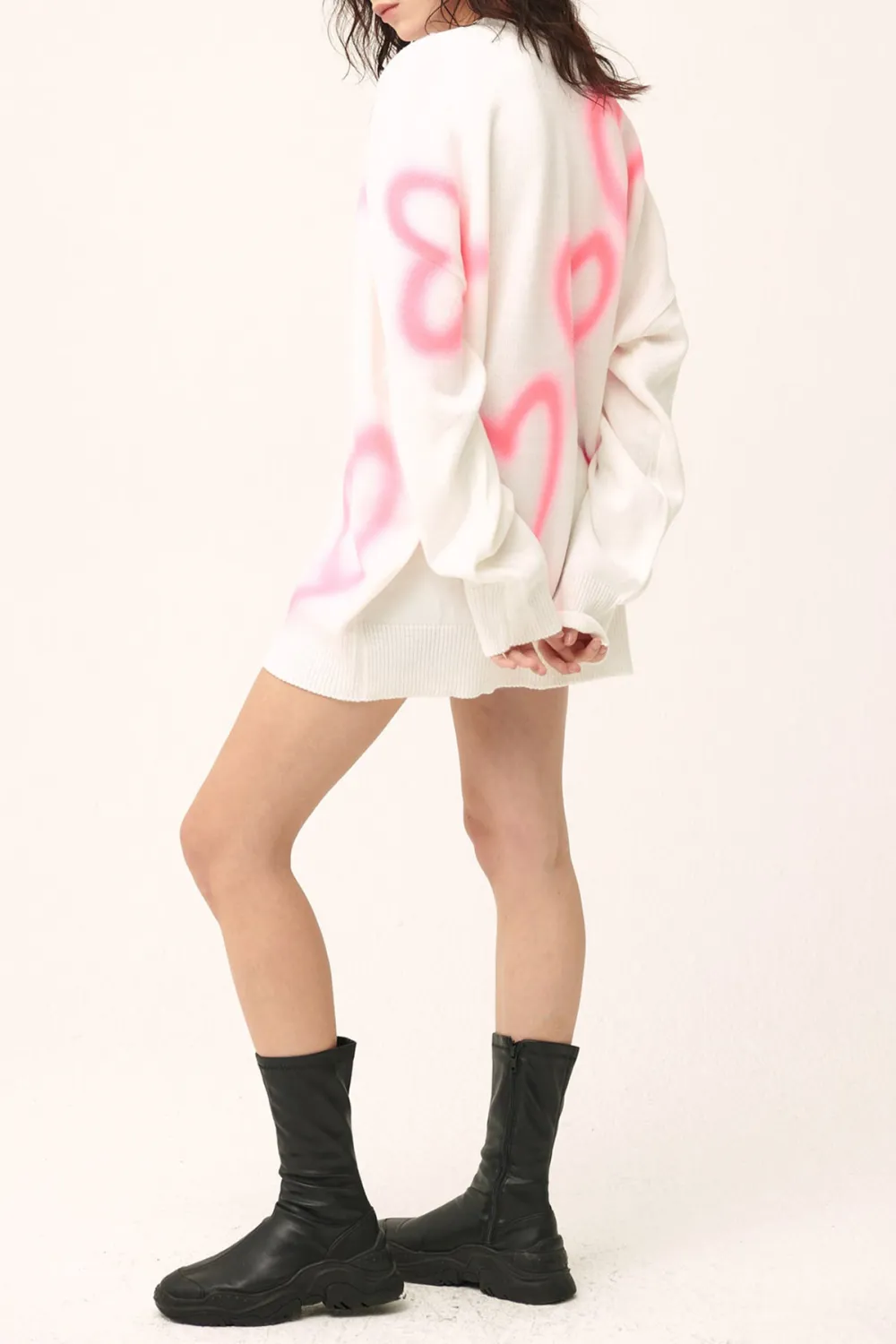 Raya Heart Printed SweaterDress