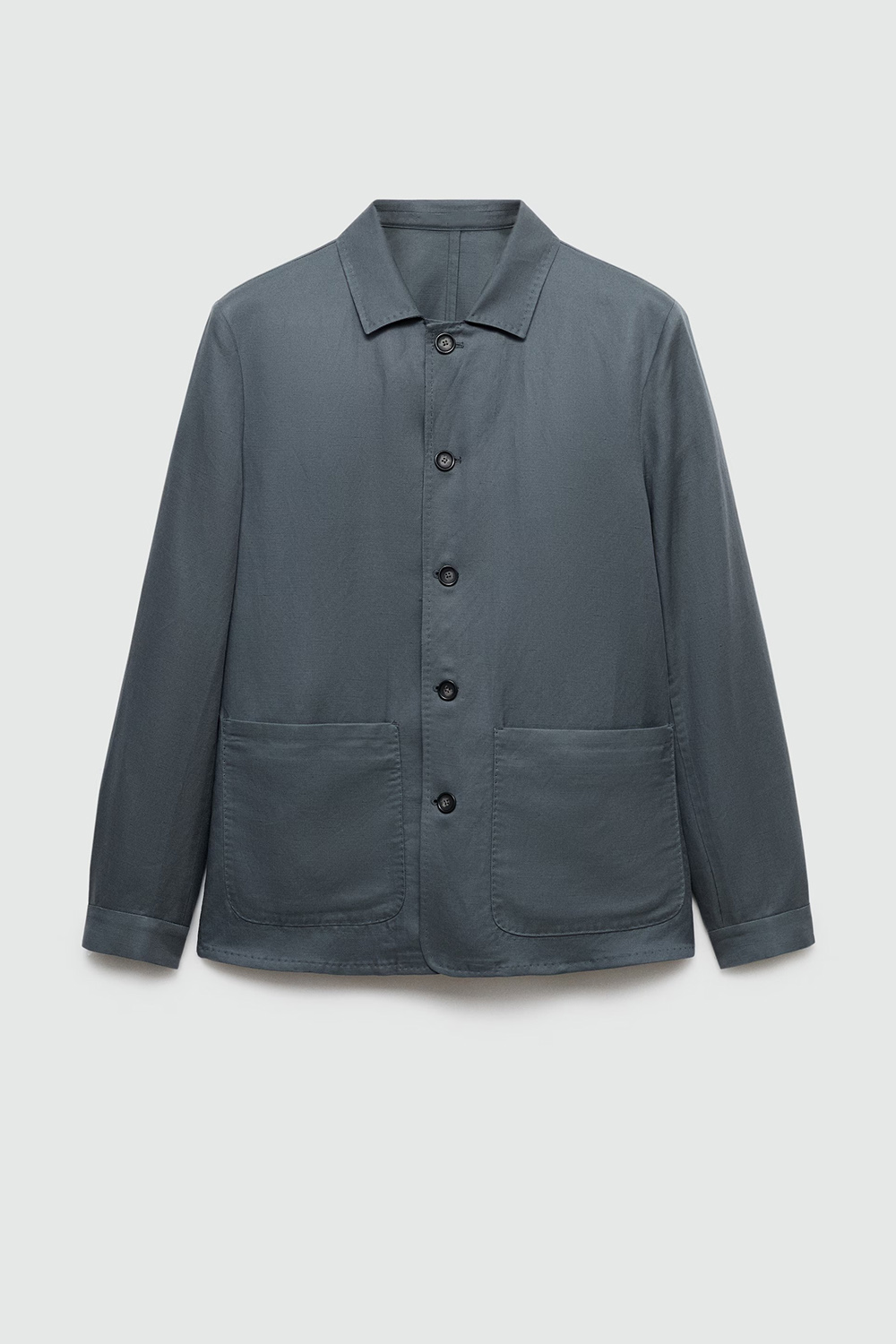 Lyocell linen overshirt with pockets