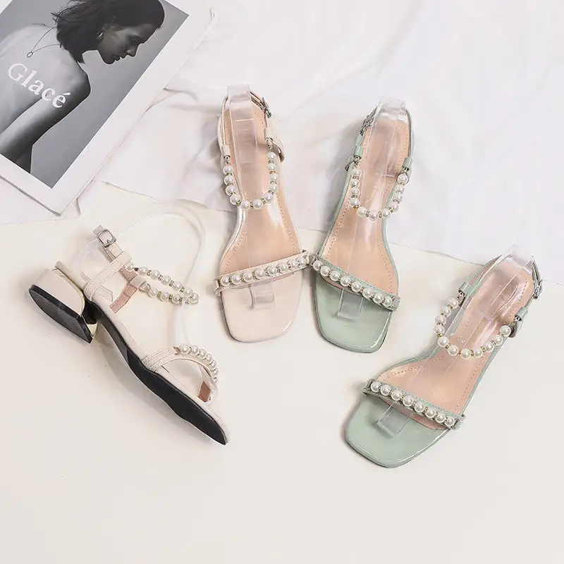 Cilool High Heels With Pearl Fairy Sandals