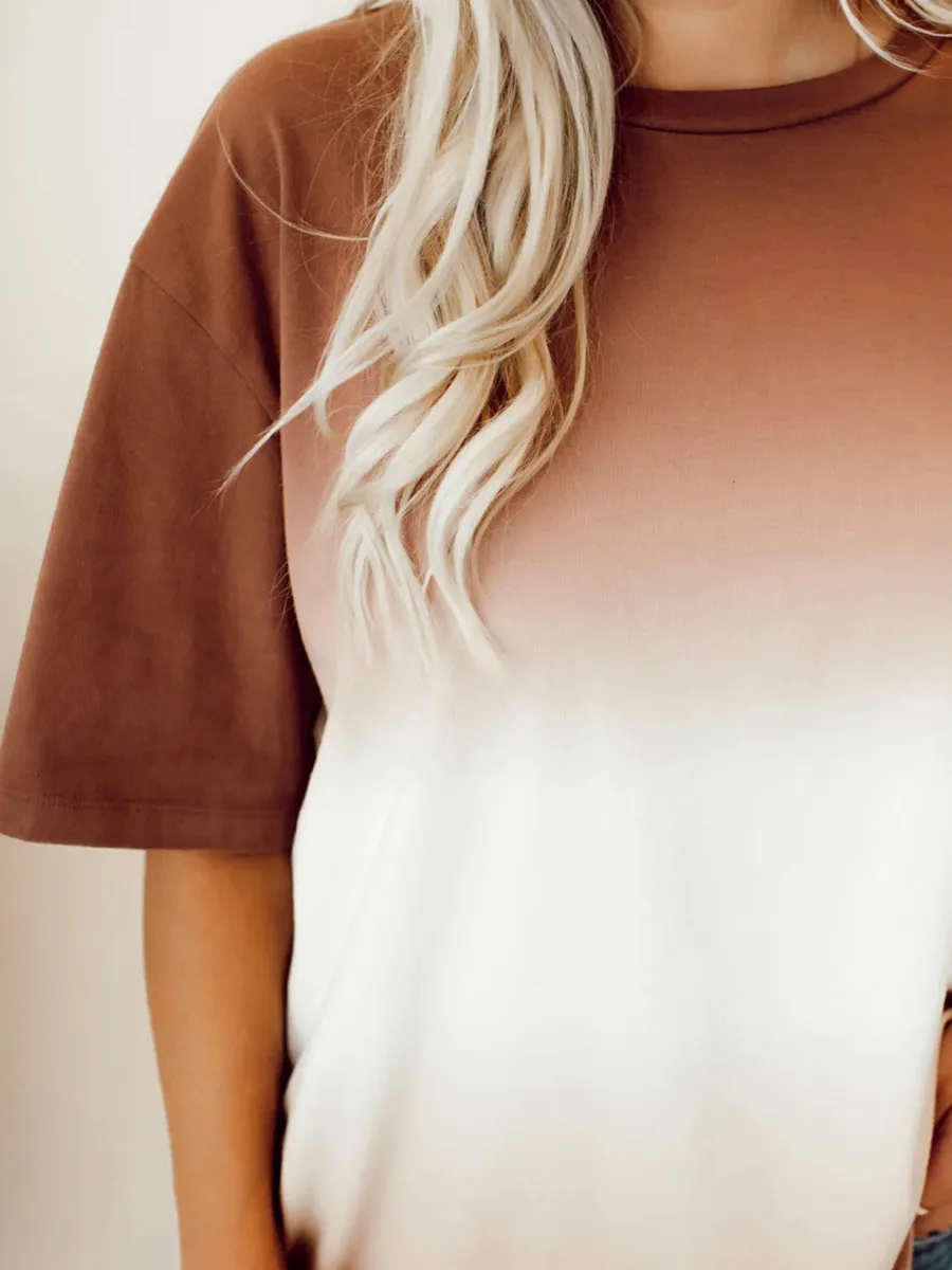 Brown gradient T-shirt