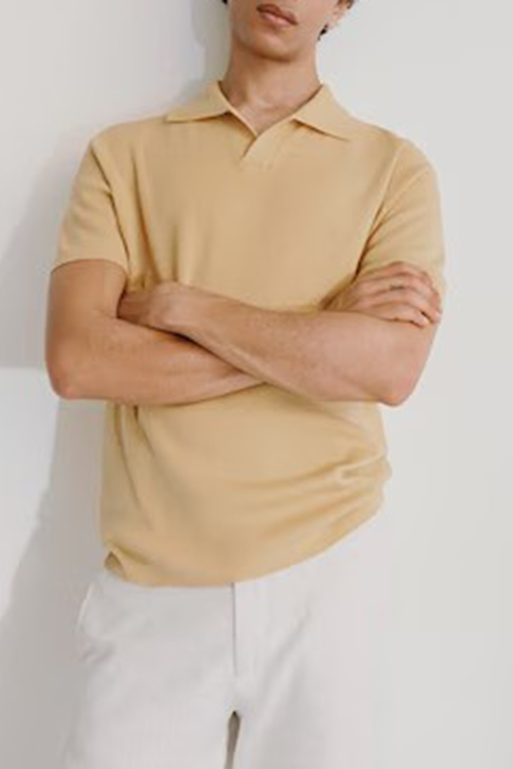 V-neck Polo Collar Shirt