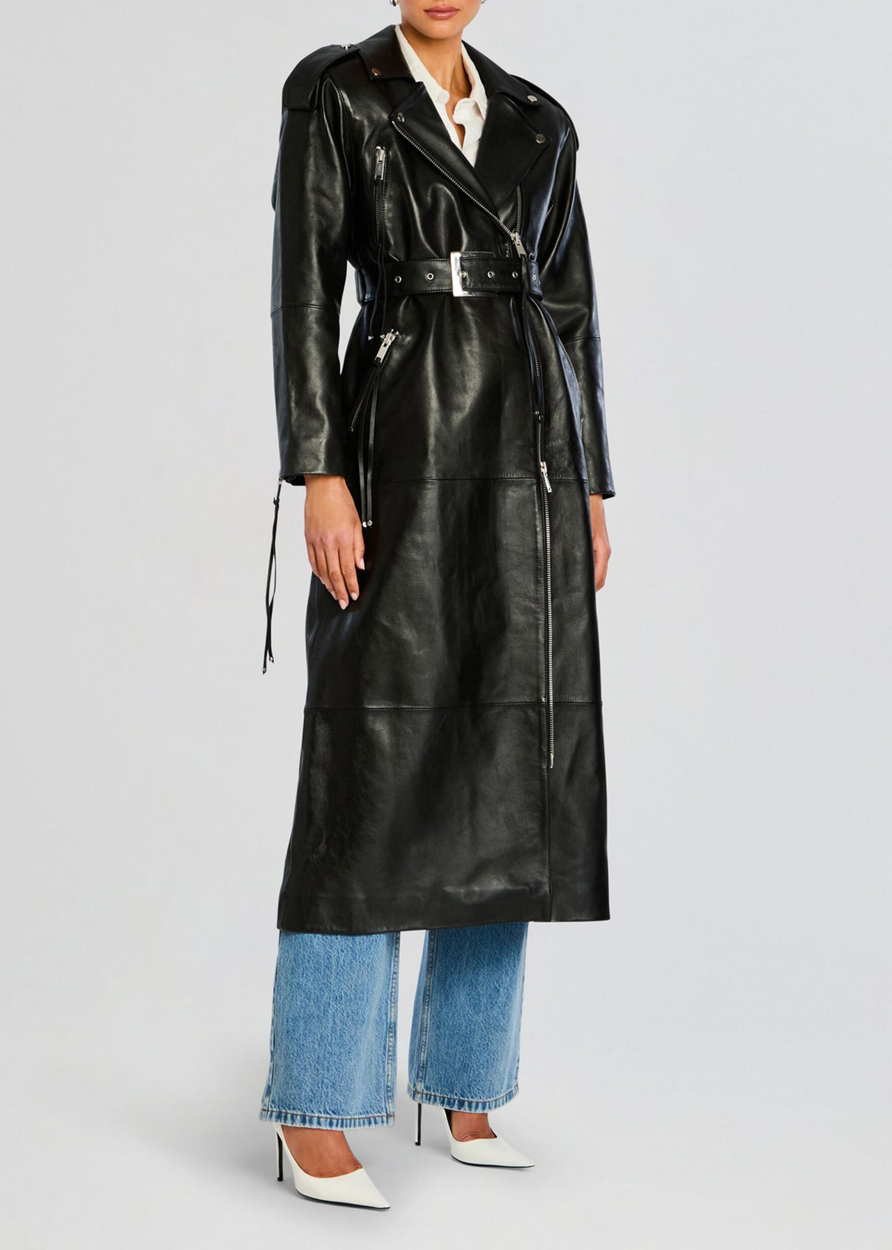 Knightley Leather Trench Coat