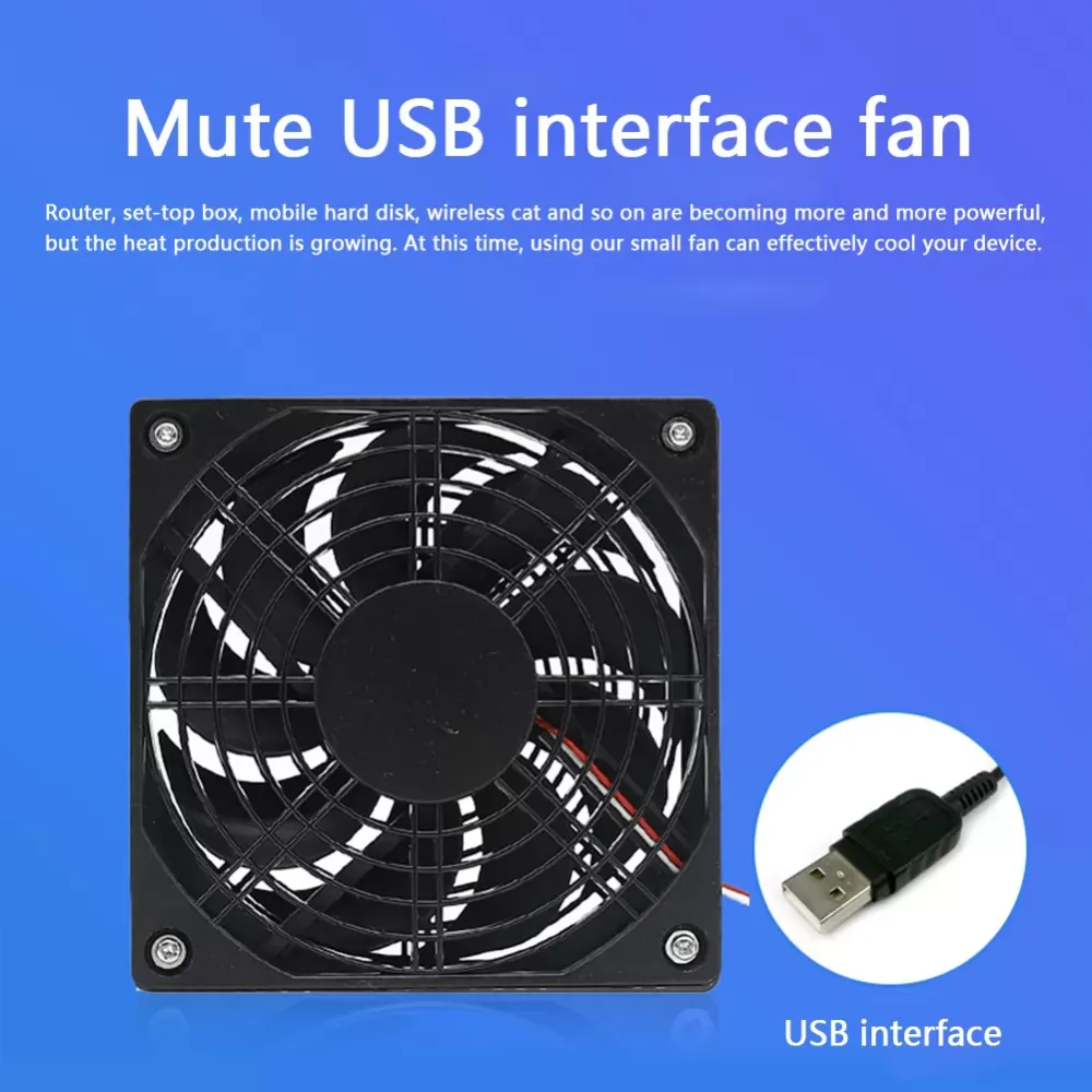 Mute Radiator Cooler Router Set-top Box 5V USB Computer Case Chassis Cooling Fan for Office Caring Computer Supplies