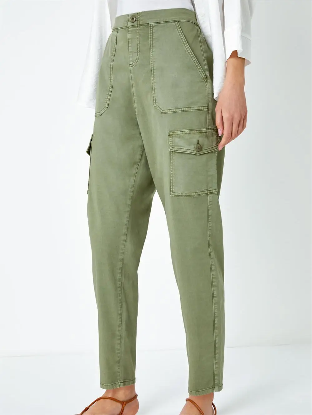 Army Green Cargo Trousers